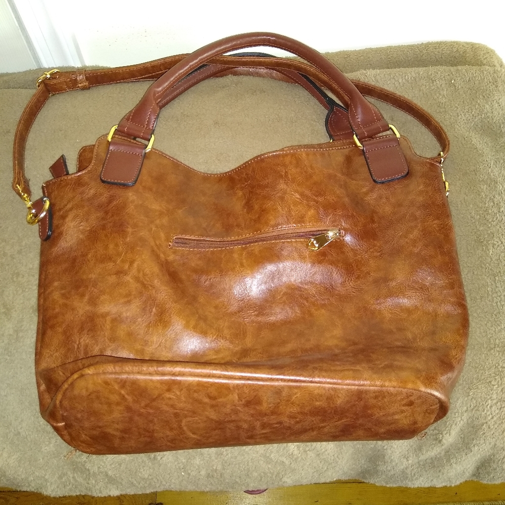 Brown leather purse